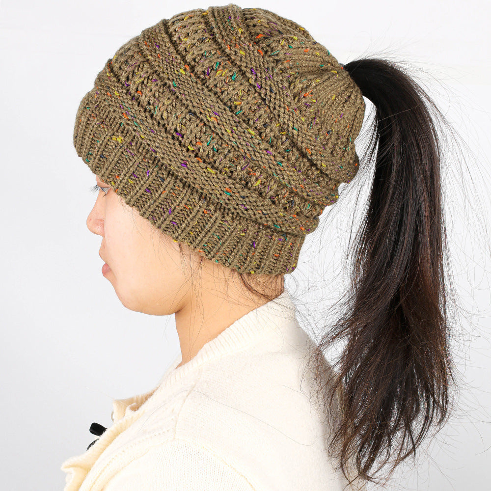 Wholesale Woolen Hat Ponytail Hat Knitted Hat